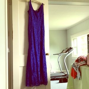 Royal blue evening gown